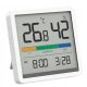  Sensor Thermometer and Hygrometer with Clock, White