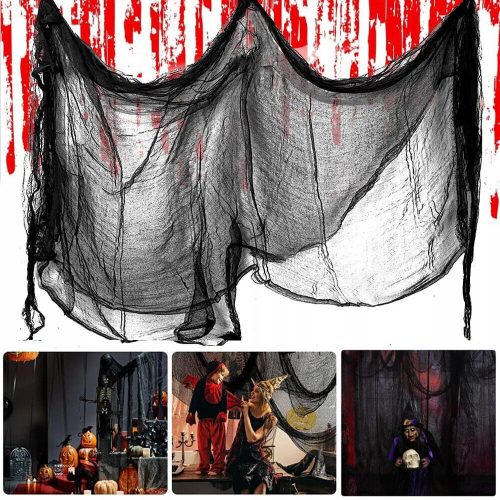  Halloween Decoration Black Gauges Scary Black Door Decoration 5m