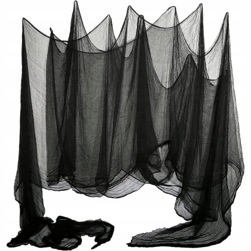  BLACK HALLOWEEN SCARY NET GARDEN DECORATION FOR OUTDOOR USE 215 X 500