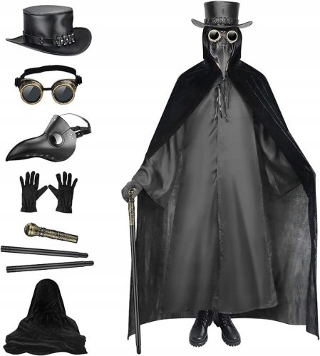  Plague Doctor Costume Mask with Beak, Doctor Mask, Medieval