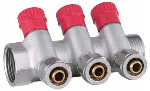  X-HOME PEX MANIFOLD 1” x 16 mm 3 CIRCUITS DHW SECTIONS FOR HOT WATER MONO