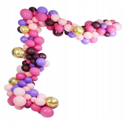  Set of latex balloons in different colors with pump for children's birthday