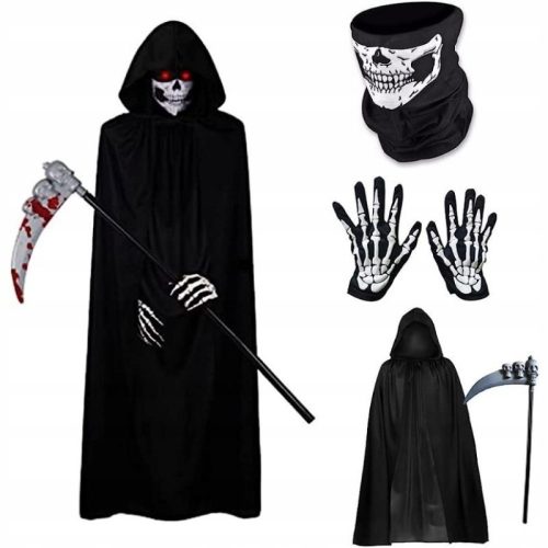  5pcs/set Halloween Grim Reaper Cloak Set,