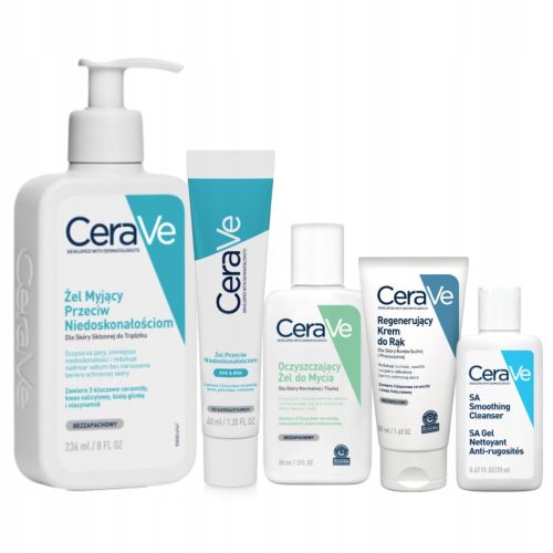 CeraVe Acne Control and Moisturizing Skincare Set with Bonus Cleansing Gels