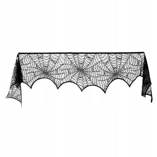  Halloween spider web fireplace fabric, material: polyester lace