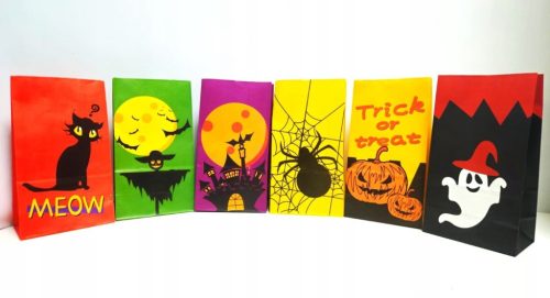  Halloween Paper Bags for Candy, Snacks, 60 Pack, LARGE