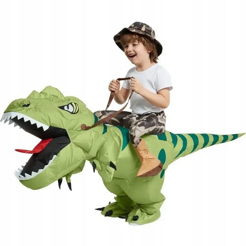  Funny Inflatable Green Dinosaur Riding Costume