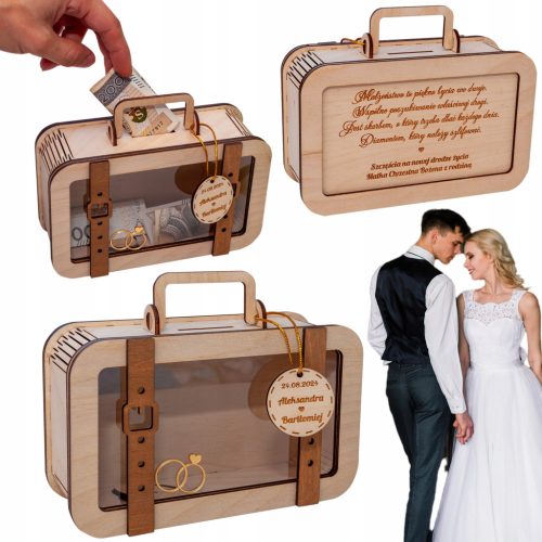  WEDDING piggy bank gift SUITCASE money box WEDDING souvenir