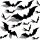  3D Bat Stickers Halloween Decoration Party Decoration 56pcs