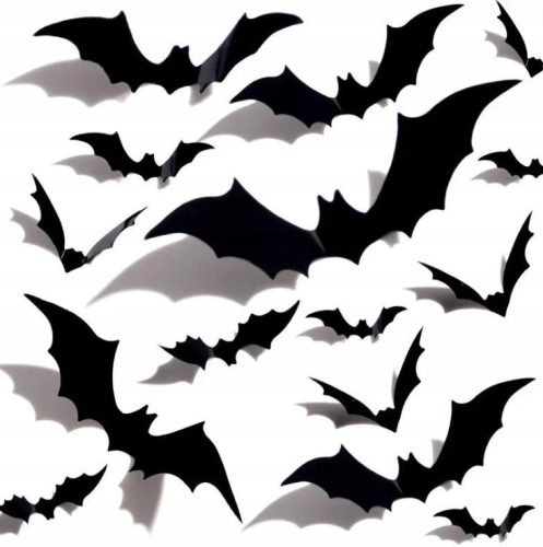  3D Bat Stickers Halloween Decoration Party Decoration 56pcs