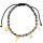  Women's gold 585 string bracelet with ash-gray infinity stones