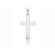  Silver men's cross smooth large cross + Engraving pr. 925