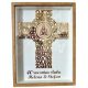  WEDDING ANNIVERSARY SOUVENIR GIFT JUBILEE BEAUTIFUL GOLDEN PICTURE IN FRAME CROSS