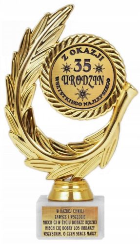  GOLDEN Statuette, 35th Birthday Gift for DAUGHTER, Son, Son-in-law, Daughter-in-law