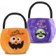  HALLOWEEN FELT CANDY LARGE PUMPKIN BUCKET 2 pcs