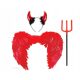  Devil Set: Devil Horns Headband + Forks, Wings