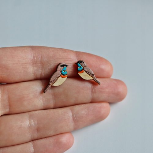  Wooden bird earrings - TRAVELER
