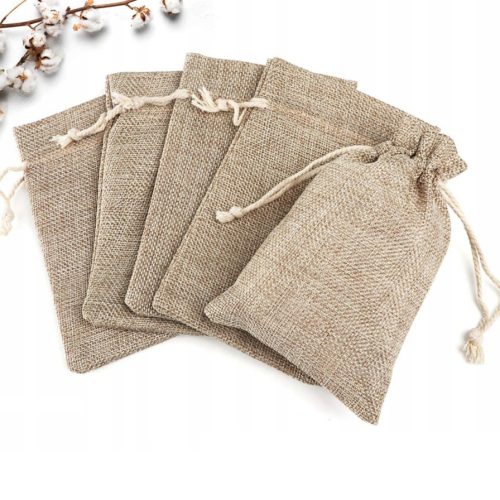  30 pieces jute bags for coins – jute 10 x 14 cm