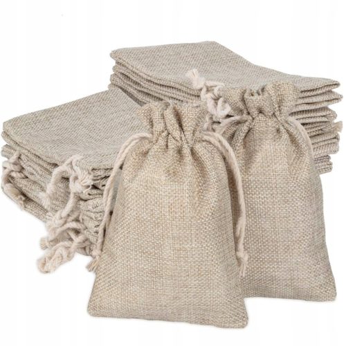  LINEN BAGS FOR CANDY PACKAGING 10x14cm 30 pcs