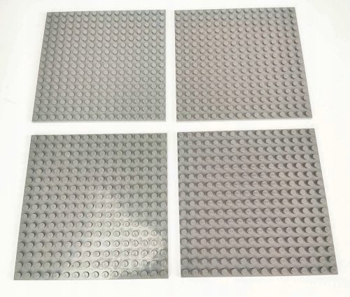  LEGO Elements plate 16x16 dark gray 4 pcs