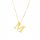  Gold necklace with the letter M, 585, 14k, adjustable length, BOX