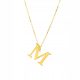  Gold necklace with the letter M, 585, 14k, adjustable length, BOX