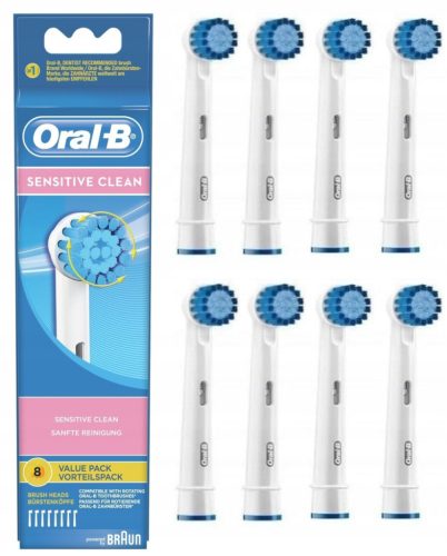  Oral-B Sensitive Clean Toothbrush Heads 8 Pieces