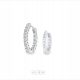  Hoop earrings 2 cm with zircons silver pr 925 BOX