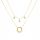  Necklace with a ring, double chain, 925 + BOX