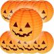  10x LED PAPER LANTERN PUMPKIN HALLOWEEN LIGHTING DECORATION 25 CM SET