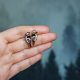  Wooden bird earrings - WHITE-BACKED WOODPECKER