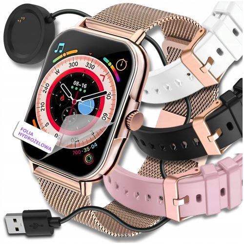  ZeeTech Ladies Watch Talking PL Menu ECG 4 Bands+Glass