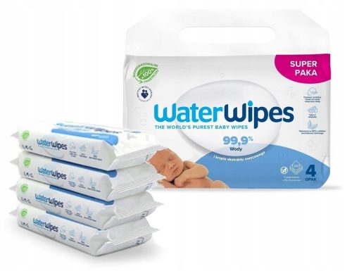  WaterWipes biodegradable wipes soaked in clean water 4x60pcs