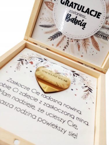  YOU WILL BECOME A GRANDMA, GRANDPA, AUNT, UNCLE YOUR TEXT GIFT BOX HEART