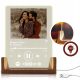  Personalized Wooden Frame Lamp With Your Photo Song on Glass