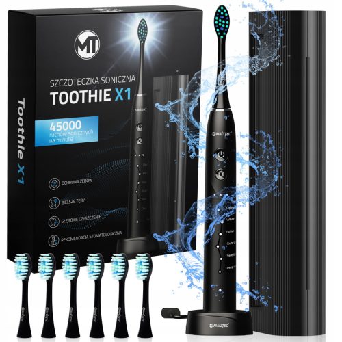  Sonic toothbrush, electric, waterproof, 6 tips, case