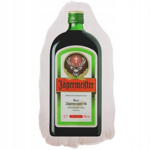  Decorative pillow decorative Jagermeister bottle