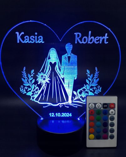  LED Statuette Lamp Engraving Gift - Wedding, Wedding Souvenir