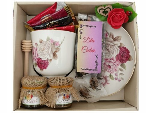  Gift set gift JUMBO cup saucer tea jam cookies