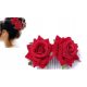  ROSE RED ROSES HAIR FLOWER ROSES FOR BUN 1933