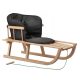  POLISH WOODEN SLEDGE Backrest Mattress BLACK Solid Traditional