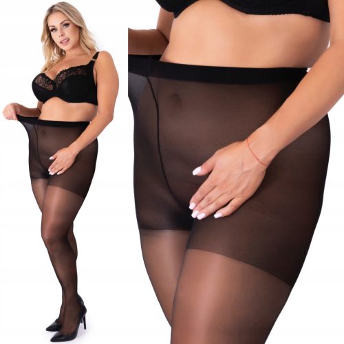  PLUS SIZE 40 DEN Support Relaks tights BLACK semi-matte Fenome 8/9