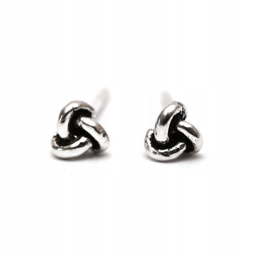  SMALL ETHNIC EARRINGS SILVER 925 KNOT KNOT SCREW