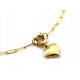  375 Gold Necklace with Hanging Inflatable Heart r45 Valentine's Day Gift 9k