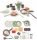  GREEN GARDEN BIO breakfast set 29 pieces