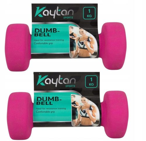  Kaytan neoprene dumbbells 1x1 kg 2 pcs exercise set weights for women