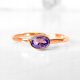  Gold ring with tanzanite - oval tanzanite