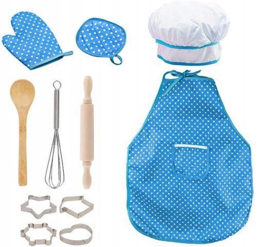  Children's Apron Cook's Set Accessories 8in1