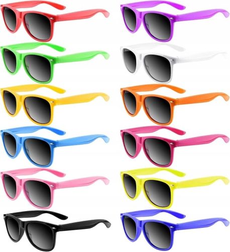  TUPARKA Set of 12 pairs of sunglasses colored