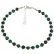  SILVER BRACELET MADE OF 925 SILVER WITH FACETED MALACHITE MALACHITE